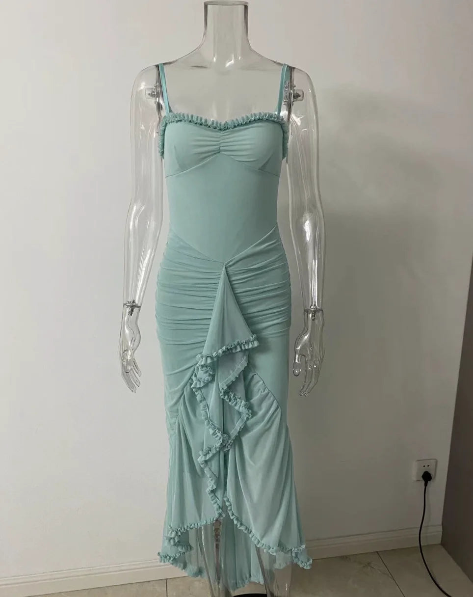 Ladies Long Casual Woman Summer Night Women's Clothing Evening Dress Birthday Party Suspender Dresses Sexy 2025 Dinner Modest