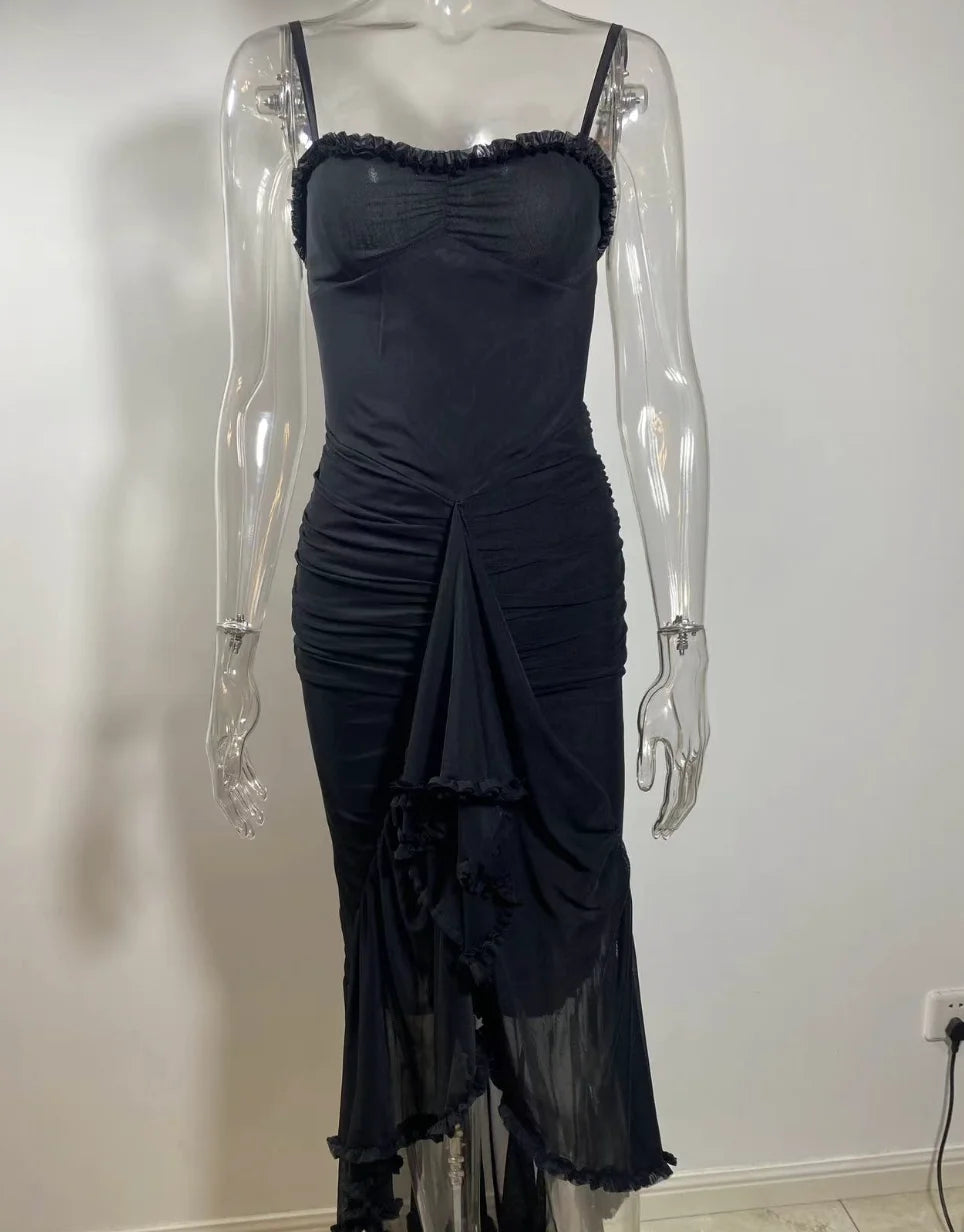 Ladies Long Casual Woman Summer Night Women's Clothing Evening Dress Birthday Party Suspender Dresses Sexy 2025 Dinner Modest