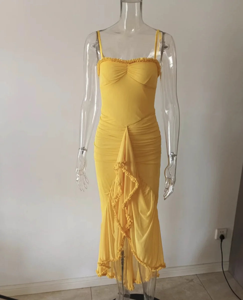 Ladies Long Casual Woman Summer Night Women's Clothing Evening Dress Birthday Party Suspender Dresses Sexy 2025 Dinner Modest