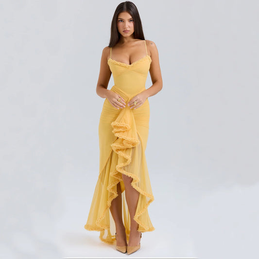 Ladies Long Casual Woman Summer Night Women's Clothing Evening Dress Birthday Party Suspender Dresses Sexy 2025 Dinner Modest