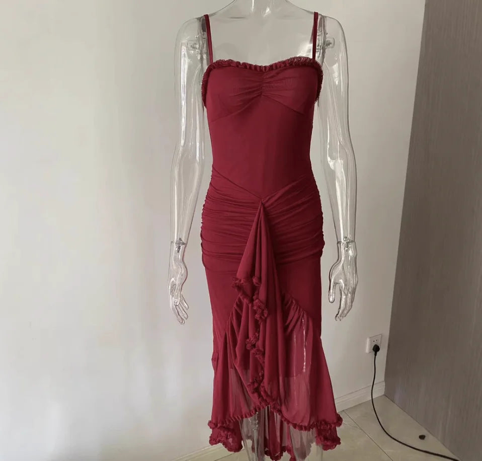 Ladies Long Casual Woman Summer Night Women's Clothing Evening Dress Birthday Party Suspender Dresses Sexy 2025 Dinner Modest